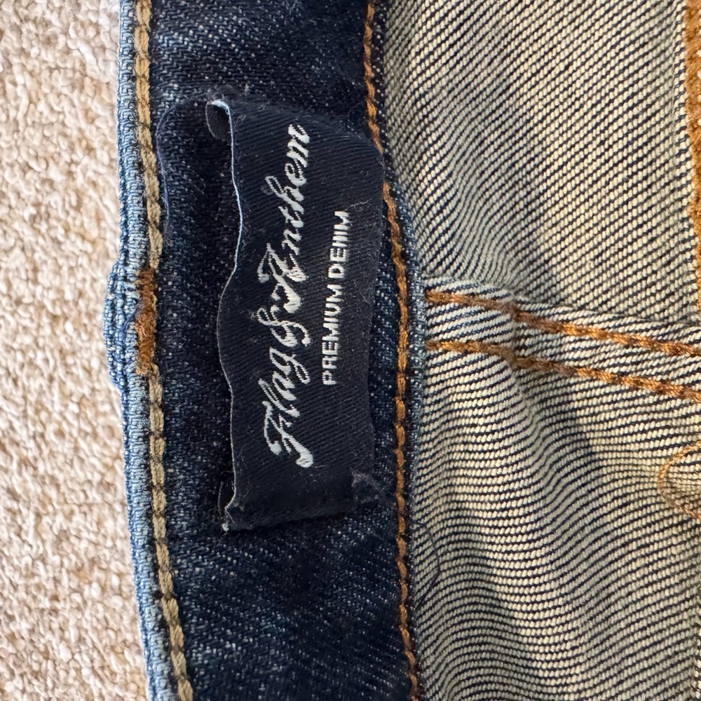 NWOT Flag & Anthem High Rise Straight Leg Ankle Length Dark Indigo Wash Jeans - Picture 10 of 11